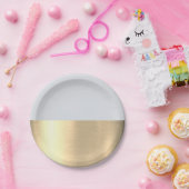 Grijs Gouden Folie Rustieke Faux Jezus Christus Pa Papieren Bordje (Feest)