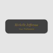 Grijs Gouden Kleur Professionele Make-upkunstenaar Naamplaatje (Voorkant)