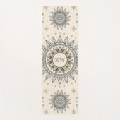 Grijs Gouden Mandala Patroon Yogamat (Voorkant)