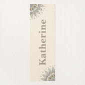 Grijs Gouden Mandala Patroon Yogamat (Achterkant)