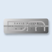 Grijs Gradiënt Modern Terugkeeradres Etiket