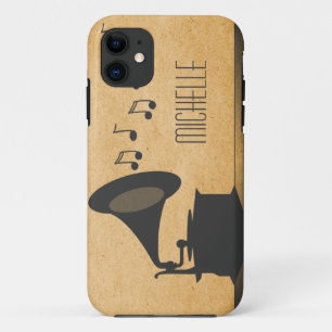 Grijs  Gramophone BT iPhone 5 Hoesje