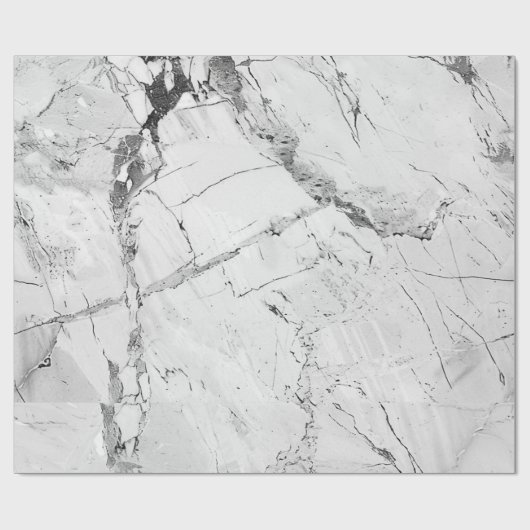 Grijs "Granite Haze Whorl" Marmeren textuur Wrappi Cadeaupapier (Vlak)