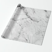 Grijs "Granite Haze Whorl" Marmeren textuur Wrappi Cadeaupapier (Uitgerold)