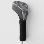 Grijs Granny Vierkant Patroon Golfheadcover (Schuin)