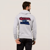 Grijs Grateful Niet Hateful Unisex Full-Zip Hoodie (Achterkant volledig)
