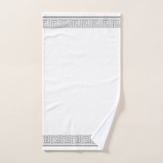 Grijs Grecian Frieze Design Bad Handdoek (Handdoek)