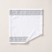 Grijs Grecian Frieze Design Bad Handdoek (Wasdoekje)
