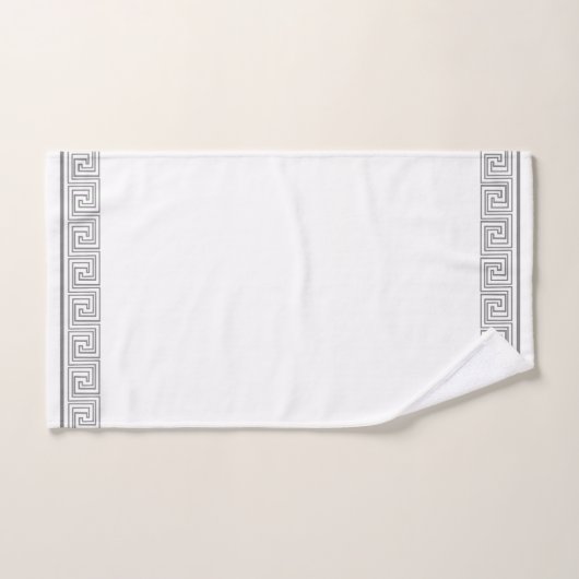 Grijs Grecian Frieze Design Bad Handdoek (Handdoek)