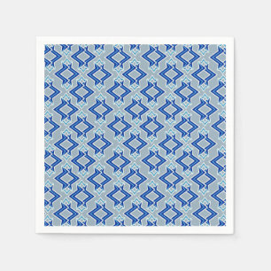 Grijs/Grijs en het Blauwe Patroon van het Behang Servetten