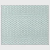 Grijs Grijs Mint Groen Aqua Scallop Schalen Art De Cadeaupapier (Vlak)