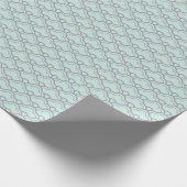 Grijs Grijs Mint Groen Aqua Scallop Schalen Art De Cadeaupapier (Hoek)