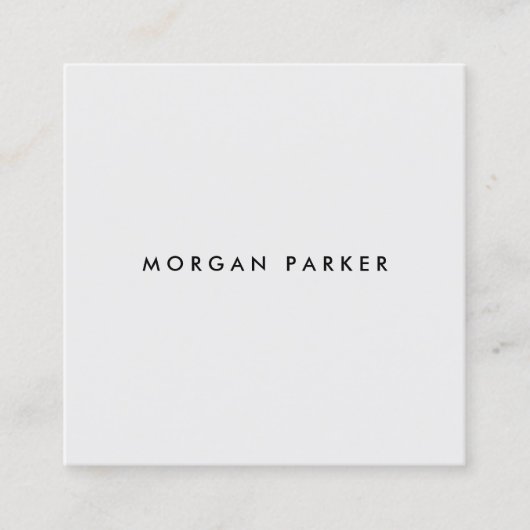 Grijs Grijs Professioneel Modern Eenvoudig Vierkan Vierkante Visitekaartje (Voorkant)