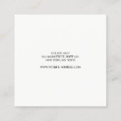 Grijs Grijs Professioneel Modern Eenvoudig Vierkan Vierkante Visitekaartje (Achterkant)