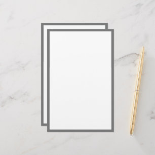 Grijs Grijs Rand Randen Wit Blank Custom Briefpapier