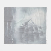 Grijs, grijs voor piratenschip pensioen fleece deken (Voorkant (Horizontaal))