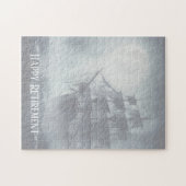 Grijs, grijs voor piratenschip pensioen legpuzzel (Horizontaal)