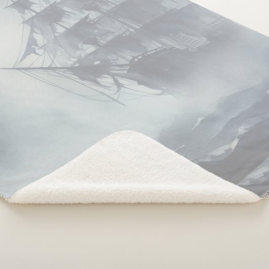 Grijs, grijs voor piratenschip pensioen sherpa deken (3/4)