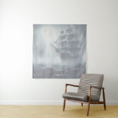 Grijs, grijs voor piratenschip pensioen wandkleed (In situ)