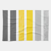 Grijs Grijs Wit Waterverf Strepen Theedoek (Horizontaal)
