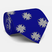 Grijs/Grijze Clover-lint door Kenneth Yoncich Stropdas (Opgerold)