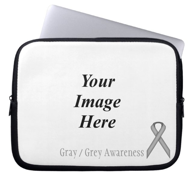 Grijs / Grijze standaard lint door Kenneth Yoncich Laptop Sleeve (Voorkant)