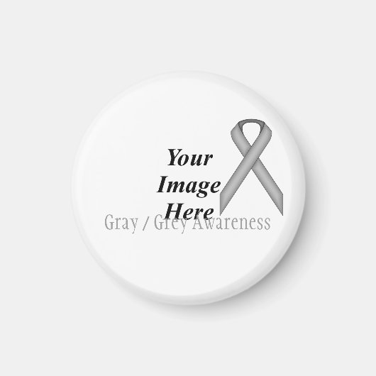 Grijs / Grijze standaard lint door Kenneth Yoncich Magneet (Voorkant)