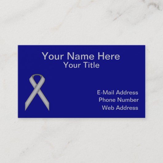 Grijs / Grijze standaard lint door Kenneth Yoncich Visitekaartje (Voorkant)