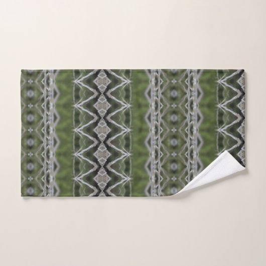 Grijs Groen Baddecor Bad Handdoek (Handdoek)