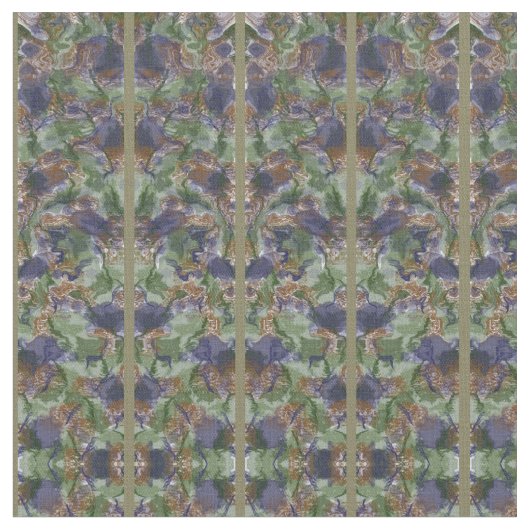 Grijs - Groen - Blauwe Kunst Deco art Stof (Close Up)