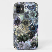 Grijs groen bloemmotief Case-Mate iPhone case (Achterkant)
