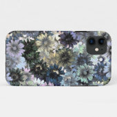 Grijs groen bloemmotief Case-Mate iPhone case (Achterkant (horizontaal))