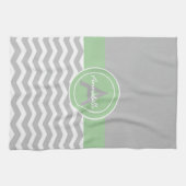 Grijs groen Chevron Theedoek (Horizontaal)