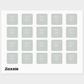 Grijs Groen Elegant Script Afstudeer Dank Je Vierkante Sticker (Vel)