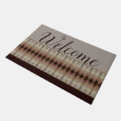 Grijs Groen en Cherry Zwart Deurmat (Schuin)