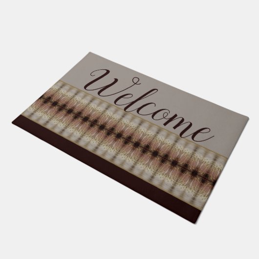 Grijs Groen en Cherry Zwart Deurmat (Schuin)