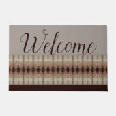 Grijs Groen en Cherry Zwart Deurmat (Voorkant)