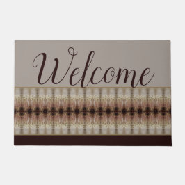 Grijs Groen en Cherry Zwart Deurmat