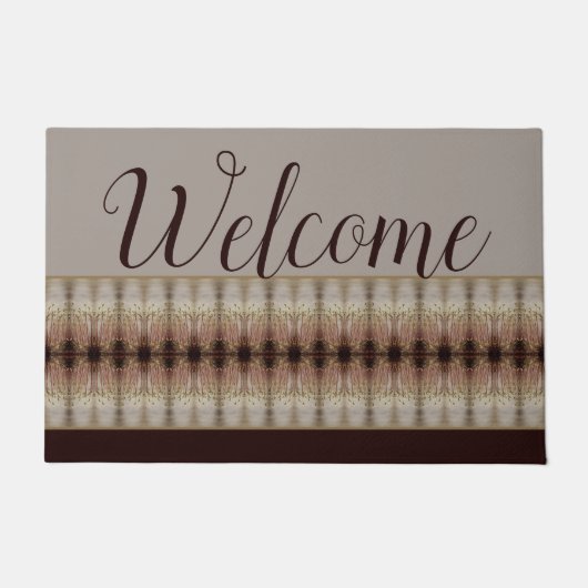 Grijs Groen en Cherry Zwart Deurmat (Voorkant)