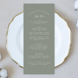 Grijs Groen Klassieke Kalligrafie Formele bruiloft Menu<br><div class="desc">Dit ontwerp maakt deel uit van een collectie; Neem contact met mij op als u hulp nodig hebt bij het vinden van passende design of producten; Ook verkrijgbaar in alternatieve kleuren</div>