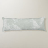 Grijs Groen Minimale Geometrische Inkttextuur Lichaamskussen (Achterkant)