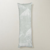 Grijs Groen Minimale Geometrische Inkttextuur Lichaamskussen (Achterkant (Verticaal))