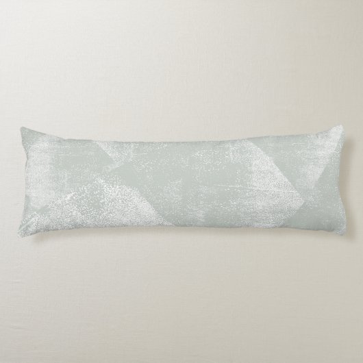 Grijs Groen Minimale Geometrische Inkttextuur Lichaamskussen (Voorkant)