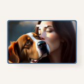 Grijs Groen Modern Dog ID Label: Eenvoudig en Stij Badge (Achterkant)