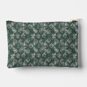 Grijs, groen namaakslangenleer. etui (Achterkant)