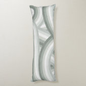 Grijs-Groen Retro Regenboog Strepen Patroon Lichaamskussen (Achterkant (Verticaal))