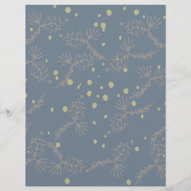 Grijs groen scrapbookpapier (Voorkant)