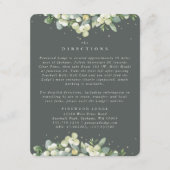 Grijs groen Snowberry+Eucalyptus Rand Routebeschri Informatiekaartje (Voorkant)