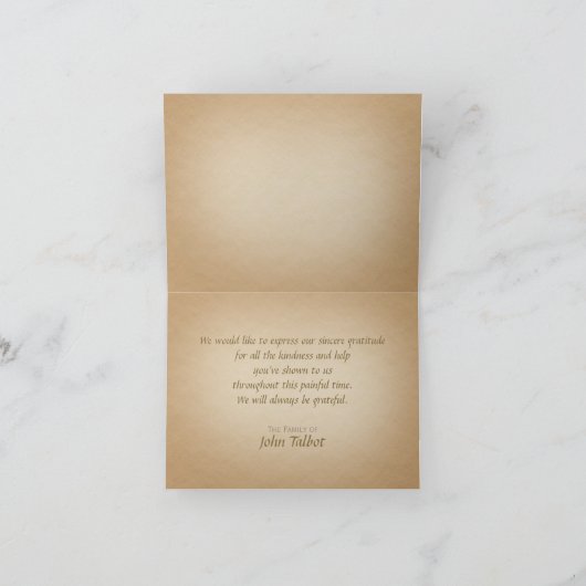 Grijs Groene Cirkel B Vierkante Labels Sympathie D Bedankkaart (Binnen)