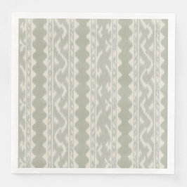 Grijs groene Ikat-streep voor de tafel Servet